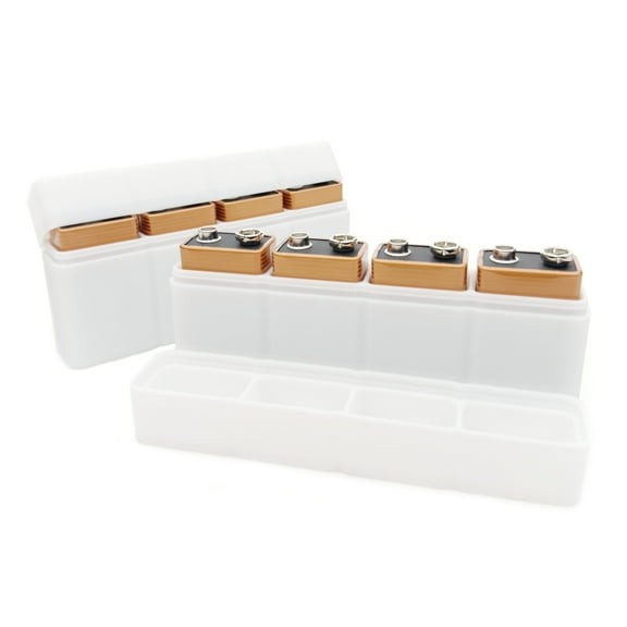 Slimline 9V Battery Case, Holds 4 9V Batteries, Pack of 2