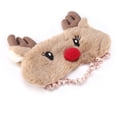 thumbnail image 7 of Cute Sleeping Masks, Soft Fluffy Plush Blindfold Funny Novelty Christmas Rudolph Sleep Masks Eye Cover Eyeshade for Kids Girls Boys Women Men Night Nap Travel Meditation, 7 of 7