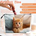 thumbnail image 2 of Makeup Bag Small Toilet Cosmetic Bags Travel Makeup Case Waterproof for Women Girls 6.7X9.45inches - Cute Kitten on A Soft, Fluffy Surface, 2 of 7