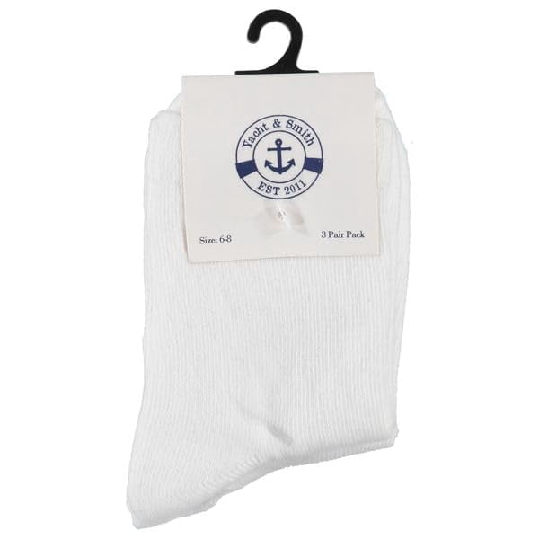 Yacht & Smith 72 Pairs Wholesale Sample Socks Kids, Crew and Ankle Socks - Mixed Assorted Random Colors Wholesale Lot Bulk, Great for Donating Shelters