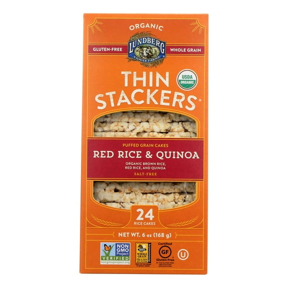 Lundberg Organic Thin Stackers™ Rice Cakes Red Rice & Quinoa -- 5.9 oz