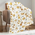 thumbnail image 4 of Kainsy Cute Corgi Throw Blanket Fleece Flannel Corgi Blankets Gifts for Corgi Lovers Adults Kids Teens Lightweight Cozy Soft Warm Throw Blanket for Couch Bed Sofa(50"x60"), 4 of 7