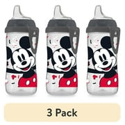 (3 pack) NUK Disney Active Cup, Mickey Mouse 10 oz Soft Spout Sippy Cup, 12+ Months, Unisex