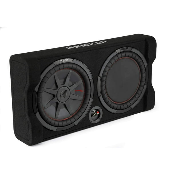 Kicker 48TRTP122 subwoofer delgado de 12 pulgadas con caja de radiador pasivo, 2 ohmios