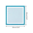 thumbnail image 2 of INSPIRE CHIC Father's Day Men's Pocket Squares Checkered Print Silky Handkerchief with Solid Trim Light Blue One Size, 2 of 4