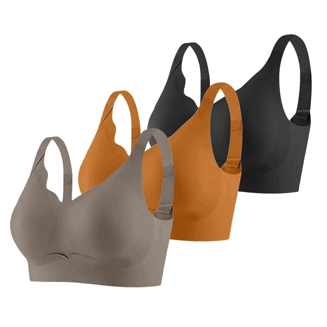Brasier Mujer conjunto de 3 Piezas de Sujetador Deportivo sin Costuras y Cómodo para Mujer, con Soporte Ajustable, para Uso En Casa, Ocio y Entrenamiento Durante Toda La Temporada. Mediana