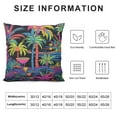 thumbnail image 5 of COMIO  Pillow Cushion Case Neon Style Tropical Tiki Beach Bar Throw Pillow Cover Colorful Plumeria Exotic Tiki Pattern Pillow Covers Room Decor for Bed Living Room, 5 of 5