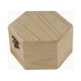 thumbnail image 5 of UHUSE Wooden Hexagonal Shaped Storage Box Jewelry Box Wedding Gifts Favors Box Holder, 5 of 5