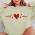 thumbnail image 4 of ZHYou Women Valentine's Day T-Shirts V-Neck Valentine's Day Printed Long Sleeve Loose Fit Casual Soft Spring Summer Tops,Khaki,M, 4 of 4
