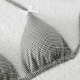 thumbnail image 4 of 2 Piece Swimsuit for Women, Two Piece Swimsuit for Women, 2 Piece Bathing Suits for Women, Women's Gingham Plaid Swimsuits Bow Triangle Halter Shorts Bottoms Bikini Sets Bathing Suit, Gray M, 4 of 8