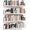 White, variant on Floating Bookshelves for Wall - Wall Mounted Bookshelf Set of 4, U-Shaped Hanging Bookshelf for Bedroom, Living Room & Office, Wall Book Shelf for Home Decor & Storage (4, White, 23.63 Inches)
