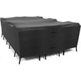 thumbnail image 3 of Table and Chair Rectangular Cover Outdoor Patio Furniture Heavy Duty Durable Weatherproof Cover- Medium - 88- Black, 3 of 5