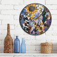 thumbnail image 3 of Yayeee Wall Clock Battery Operated 11.9" Silent Quartz Non-Ticking for Living Room Decor, Purple Flowers, 3 of 8