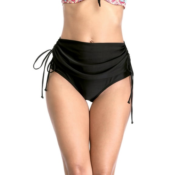 BeautyIn Women's Drawstring Swim Skirt Swimsuit High WaistBikini Bottom