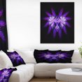 thumbnail image 1 of Bright Purple in Black Fractal Flower - Large Abstract Canvas Artwork, 1 of 3