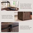 thumbnail image 4 of SinCiDo Farmhouse Coffee Table with Storage for Living Room, Lift Top Coffee Table w/Sliding Groove Barn Door, 4 of 7