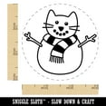 thumbnail image 2 of Snowman Cat Christmas Self-Inking Rubber Stamp Ink Stamper - Red Ink - Small 3/4 Inch, 2 of 7