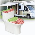 thumbnail image 5 of HELLHERO Watermelon Lid Cover Set for Toilet Elastic Bottom Toilet Lid Seat Cover & 2 Pcs Set Stretch Fits All Toilet Shapes, 5 of 7
