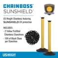 thumbnail image 3 of ChainBoss Yellow Stanchion with 10' of Black Plastic Chain- Weighted Base, 3 of 6