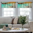thumbnail image 4 of LALILO Kitchen Curtain Valance Sea Shore Wild Nature Tropical Rod Pocket Window Curtain 52"x 18" Set of 2, 4 of 5