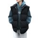 thumbnail image 2 of Gibobby chaquetas de invierno largas Mujer Otoño E Invierno Cuello Abrigo Suelto Moda Chaleco Cálido, cálida y ajustada, chamarra ligero de rendimiento de atlético y Y2K (Negro, S), 2 of 4