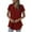 Wine, variant on Plebaso Womens Short Sleeve Shirts Pleated Round Neck Summer Casual Dressy Blouses Flowy Tunic Tops