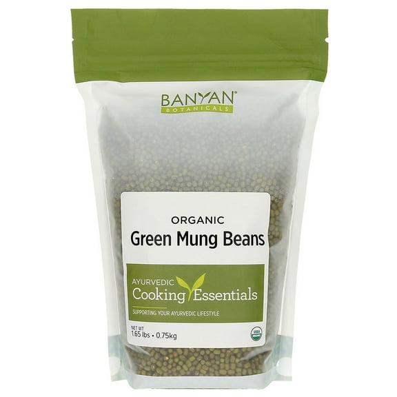 Banyan Botanicals Green Mung Beans - USDA Organic - Non GMO - For Soups, Sprouts, & Easy Digestion 1.65 lb