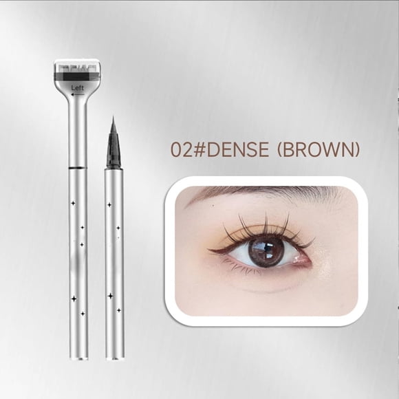 Kit de estampado de pestañas inferiores 2 en 1 de 3 ml: 36 horas de duración, resistente al sudor, reutilizable, diseño en forma de U para unas pestañas inferiores naturales