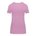 thumbnail image 5 of Natural Uniforms Women's Short Sleeve Round-Neck T-Shirt Under Scrub (Pink, Large), 5 of 5