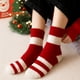 thumbnail image 1 of Medias Navideñas de Terciopelo Rojo para Invierno | Calcetines de Forro Polar Acolchado y Grueso para Mujer | Calcetines Suaves y Cálidos de Tela No Tejida para Dormir En Casa | Decoración Navideña p, 1 of 6