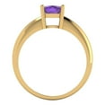thumbnail image 4 of 1.0ct cushion cut purple natural amethyst 18k yellow gold Bridal Wedding Engagement Promise Anniversary Ring for Women size 5, 4 of 7