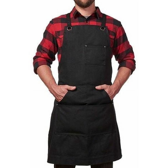Tablier de soudage professionnel en cuir pour homme, tablier de soudage durable avec protection ignifuge et forgeron noir 86 x 68 cm