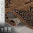 thumbnail image 6 of CAMILSON Summer Medallion, Washable Outdoor Indoor Area Rug, Nut Brown, 8x10, 6 of 9