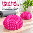 Hedgehog Balance Pods, 6.3 Inch Inflatable Spiky Foot Massage Balls ...