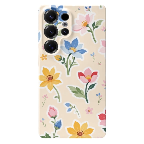 SKLYDDI Cute Aesthetic Floral Case for Galaxy S25 Ultra - 120