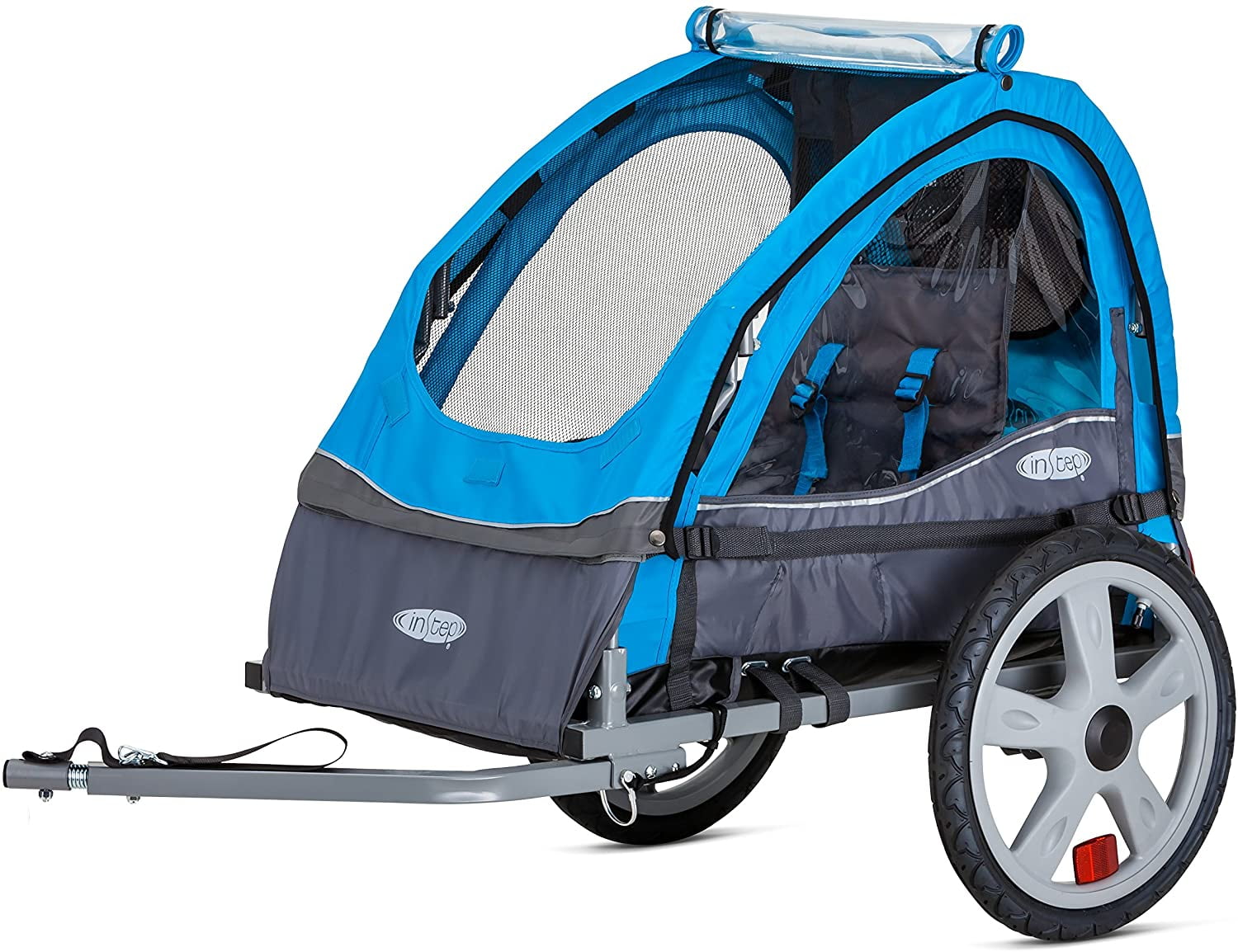 Bike Trailer for Toddlers, Kids, Single and Double Seat, 2In1 Canopy