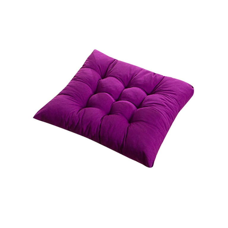 Hariumiu 15.7x15.7 Chair Cushion Square Non-Slip Plush Thicken Seat  Pillows Cushions Solid Office Chair Seat Pad Soft Tatami Reversible Fluffy  Chair