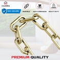 thumbnail image 5 of SK CHUMRA Premium Hammock Hanging Kit -1600lbs Capacity, 60" Chain & 360° Hooks, Permanent Color - Ideal for Ceilings, Chandeliers, Acrylic Bubble Chairs & Durable for Indoor/Outdoor Use (Gold), 5 of 7