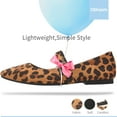 thumbnail image 3 of Mary Jane Flat Shoes Round Toe Ballet Flats for Women Dressy Fabric Business Flats Comfortable Classic Strap Flats for Office(Leopard,US8), 3 of 7