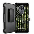 thumbnail image 1 of DALUX Hybrid Kickstand Holster Phone Case Compatible with Cricket Ovation / AT&T Radiant Max (2020) - Gray Forest Warrior, 1 of 2