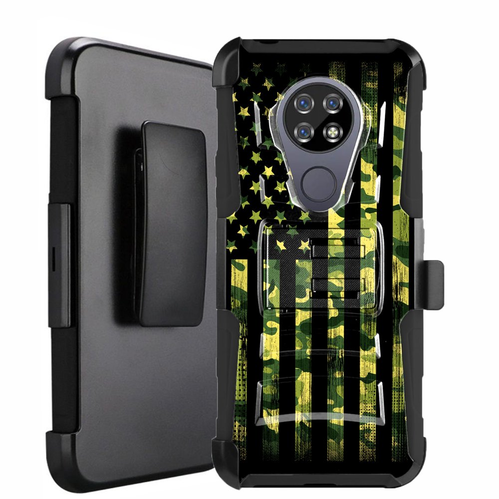 DALUX Hybrid Kickstand Holster Phone Case Compatible with Cricket