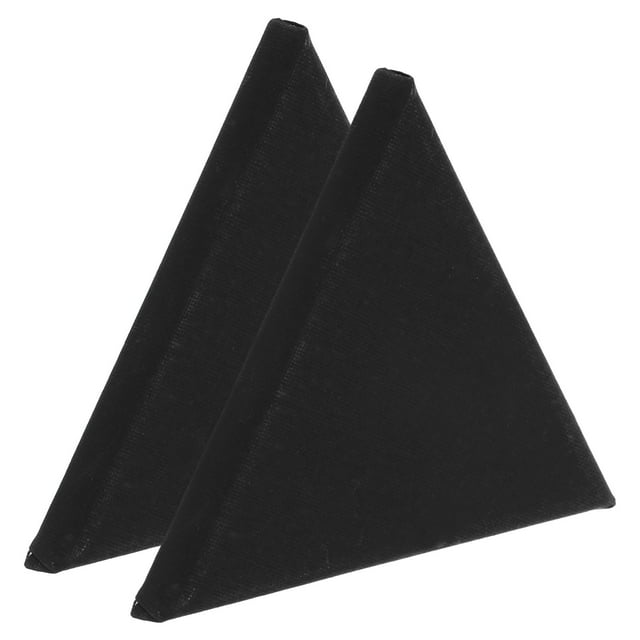 Unique Bargains 5.9' Triangle Canvas Board for Painting, 2 Pcs Blank Panels, Black