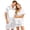 White, variant on Couples Matching Pajamas Sets Women Satin Short Sleeve Sleepwear Button Down Casual Wear Pjs Set Baggy Soft Nightwear