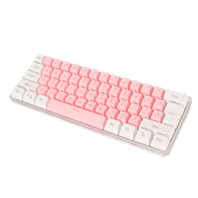 Clavier de Jeu Mécanique Portable à 60 %, Clavier Mécanique Filaire avec Rétroéclairage RVB, Mini Clavier de Bureau Filaire à 61 Touches pour PC Portable