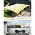 thumbnail image 4 of Sun Shade Sail 6.5x10Ft Abstract Geometric Classic Yellow Ombre Gradient Uv Block Sunshade Canopy Outdoor Shade Cover Rectangle Shade Cloth For Patio Garden Yard Deck Pergola, 4 of 6