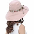 thumbnail image 5 of DQRPSEETB Sun Hats for Women Summer Sun Hat Sunscreen Travel Sun Visor Hat Summer Beach Hat Gardening Hat Pink, 5 of 9
