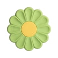 thumbnail image 1 of Posavasos de silicona con forma de flor, protector de mesa, soporte para ollas calientes, manteles individuales para tazas Verde, 1 of 9