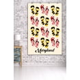 thumbnail image 3 of Maryland, Flip Flops and Flag Pattern (36x54 Giclee Gallery Art Print, Vivid Textured Wall Decor), 3 of 3
