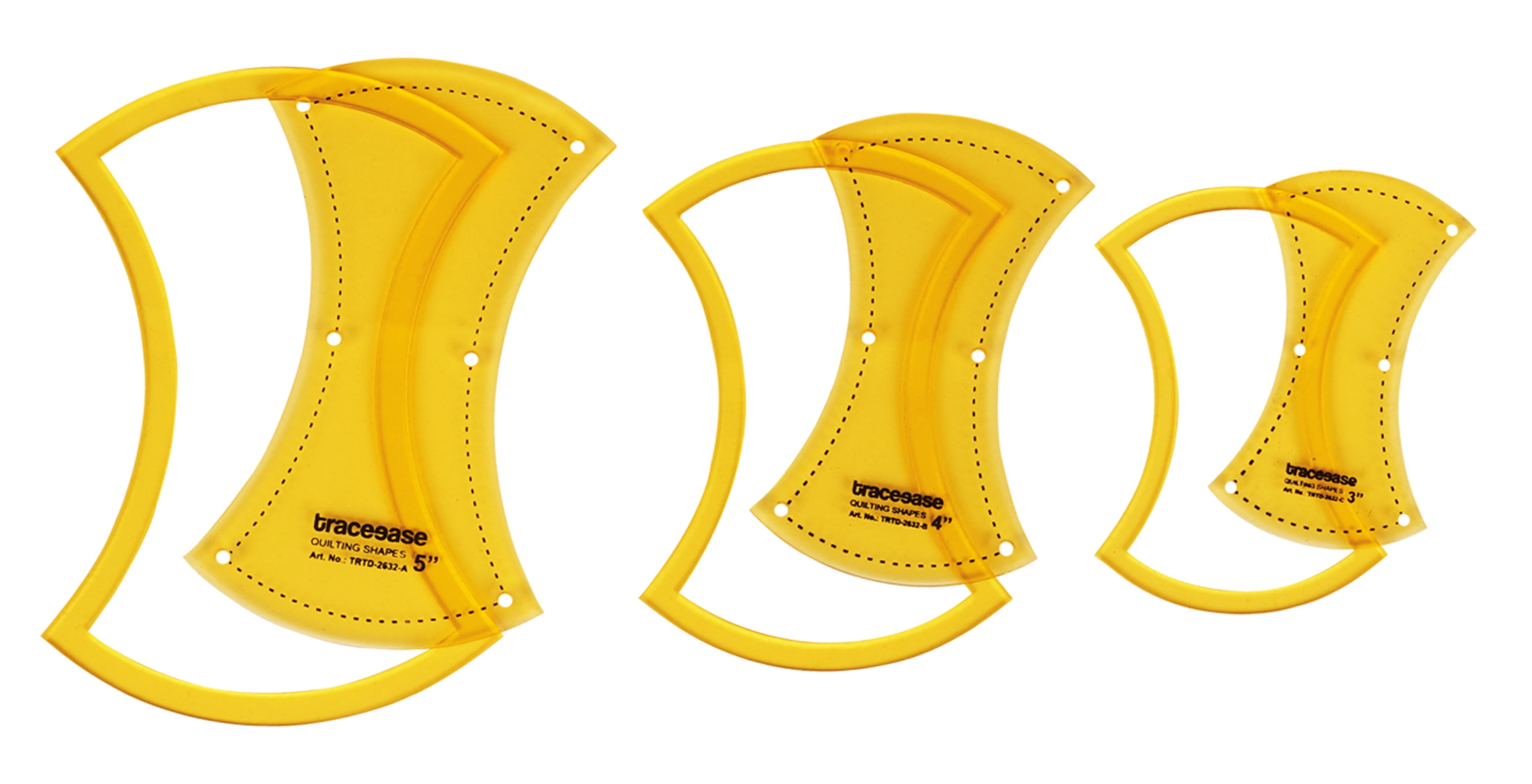 Traceease Quilting Template Stencils Set Of 3, 3"/4"/5" inches DIY