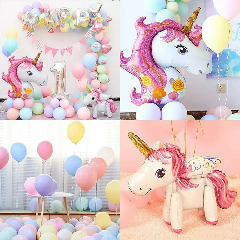 Rainbow Unicorn Birthday Supplies Set Unicorn Balloons S Plates Napkin  Birthday Party Decorations Kid Girl 1 2 3 4 5 Year Old